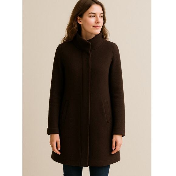 Zara Boiled Wool Sweater Sleeve Swing Coat - Picture 1 of 7
